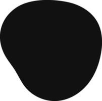 Irregular black blob shape with soft edges creating an abstract and organic form on a clean white background, ideal for modern and minimalist designs vector