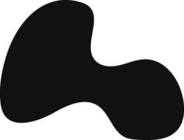Simple modern black and white abstract graphic showing an organic shape flowing and waving, perfect for backgrounds and graphic design projects vector