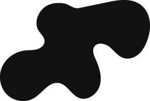 Smooth, curved, and flowing black shape creates a visually appealing abstract design against a clean white backdrop, ideal for modern and minimalist projects vector