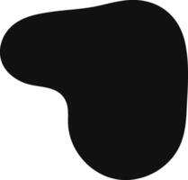 Smooth, curved black shape forming an abstract organic blob, serving as an ideal fluid design element for modern and contemporary projects, enhancing visual appeal and creativity vector