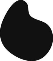 Simple graphic of an irregular black shape resembling an organic stain, spot, or blob, isolated on white, ideal for backgrounds, textures, or abstract designs vector