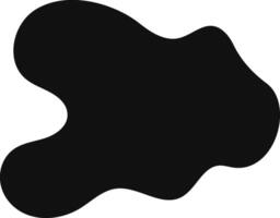Black organic shape flowing with smooth edges, isolated against a white background, evoking a sense of fluidity and dynamic movement while enhancing modern design aesthetics vector