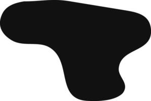 Minimal black irregular rounded blob shape on a plain white background, perfect for graphic design projects, presentations, websites, and social media vector