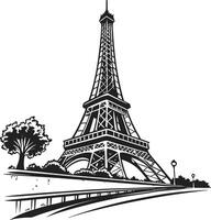 Eiffel Tower Silhouette Icon of Paris vector