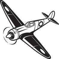 Classic Propeller Airplane Design vector