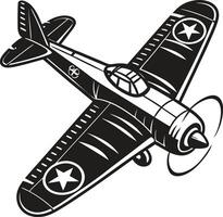 Old School Propeller Airplane vector