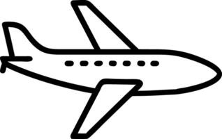 A simple airplane line icon design illustration vector