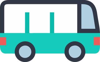 a small blue bus with a white background vector