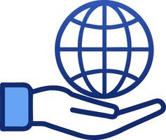 Globe with Continents Icon vector