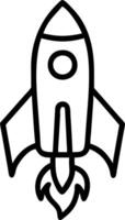 drawing of a rocket icon design vector