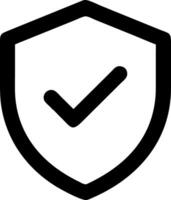 shield with a tick mark icon design vector