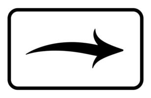 Forward-looking directional arrow sign on a white background. vector