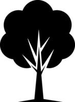 Simple black icon of tree. vector