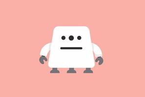 A strange robot with three eyes. vector