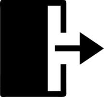 Exit Arrow with Door Design vector