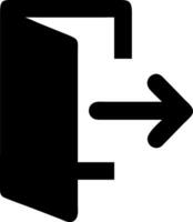 Flat Exit Arrow Graphic vector
