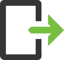 Minimalist Exit Symbol vector
