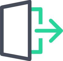Simple Exit Icon Design vector