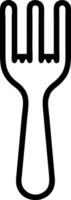 Minimalist Fork Symbol Graphic vector