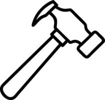 Wooden Handle Hammer Graphic vector