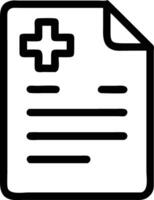 a medical document with a cross on it vector