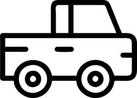 Flat Pickup Truck Symbol for Digital Use vector