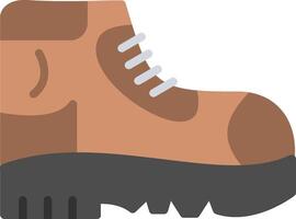 A brown boot with a black sole vector