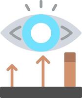 An eye with arrows going up and down vector