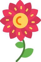 A flower with the letter c on it vector