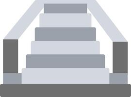 A stairway with a ladder on top vector
