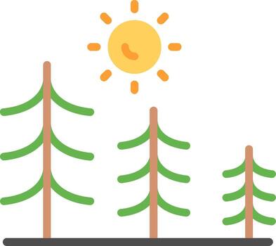 A tree with sun and trees in the background vector