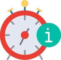 A red alarm clock with a green circle around it vector