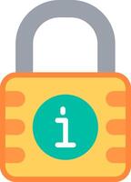 A lock with the number one on it vector