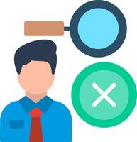 Man with magnifying glass and check icon vector
