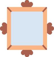 A square frame with flowers on it vector