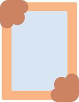 A square frame with clouds on it vector