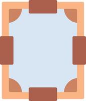 A square table with four chairs in it vector