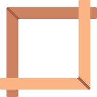 A square frame with a wooden frame vector