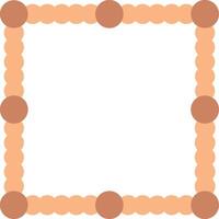 A square frame with orange dots on it vector