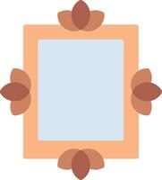 A square frame with leaves on it vector