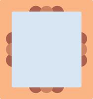 A square frame with a flower border on an orange background vector