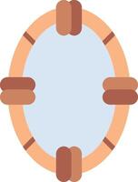 A circular frame with four donuts in it vector