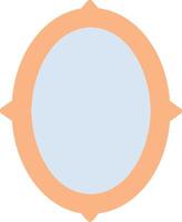 A circular shape with a blue and orange border vector