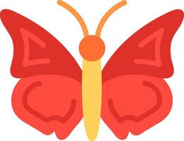 A red butterfly with yellow wings vector