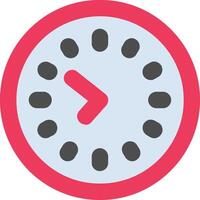 A clock icon with a red circle vector