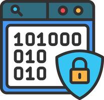 A padlock and a computer screen with a padlock vector