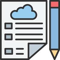 Cloud checklist icon vector