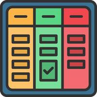 A colorful icon of a check box vector