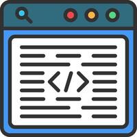 A web page with a code symbol vector