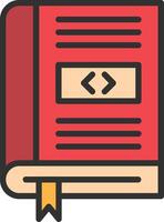 A book with a red cover and a yellow ribbon vector